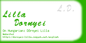 lilla dornyei business card